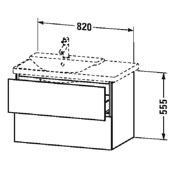 Тумба под раковину Duravit L-Cube  цвет-белый глянцевый LC624802222 hog2