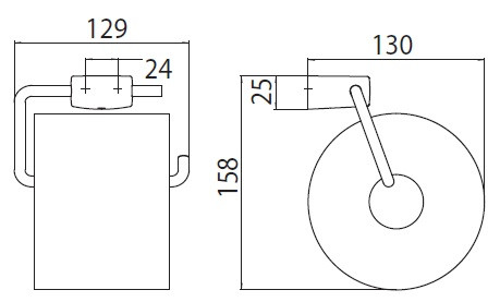 Бумагодержатель Emco Trend без крышки  0200 001 01