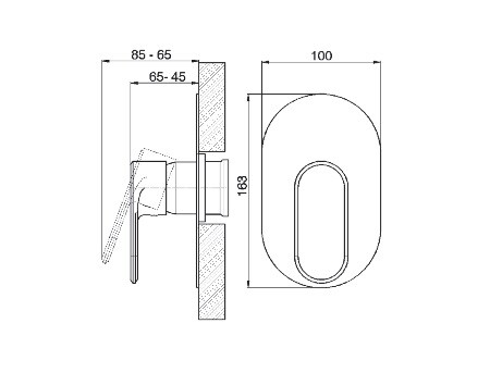Смеситель для душа Cisal Lineaviva  LV 00300 0 21 hog