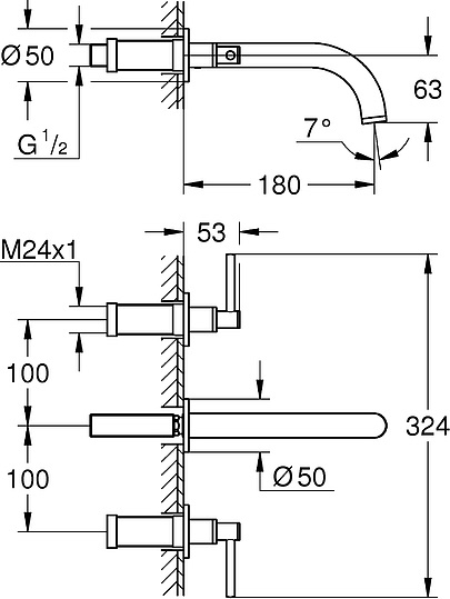 Смеситель Grohe Atrio New 20169DC3 для раковины