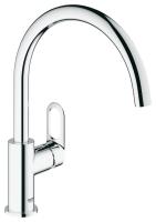 Смеситель для мойки, поворотный трубкообразный излив, Grohe BauLoop 31368000