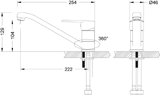 Смеситель Lemark Point LM0304C для кухонной мойки