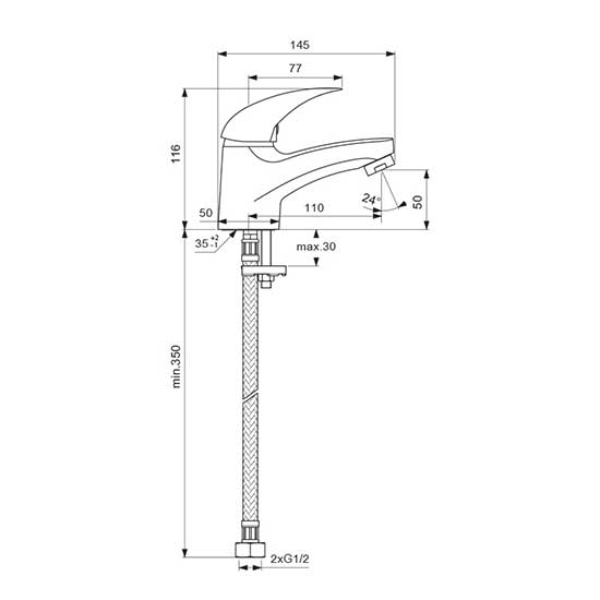 Смеситель для умывальника Vidima ORION, BA001AA