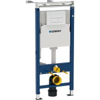 Инсталляция Geberit Duofix для подвесного унитаза, 112 см, со смывным бачком скрытого монтажа Delta 12 см, смывная клавиша Delta51 458.125.21.1