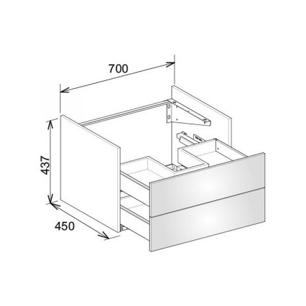 Тумба под раковину Keuco Edition 400  цвет-титан 31442460101 hog2