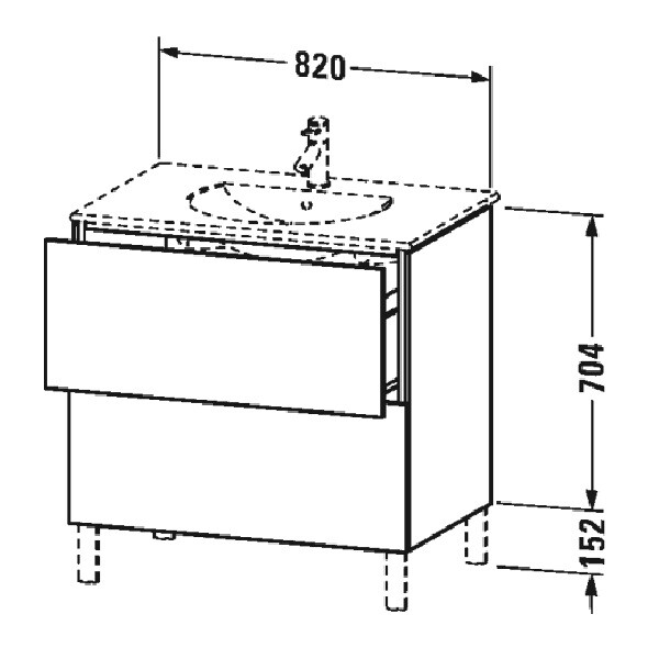 Тумба под раковину Duravit L-Cube  цвет-белый глянцевый LC660602222 hog2