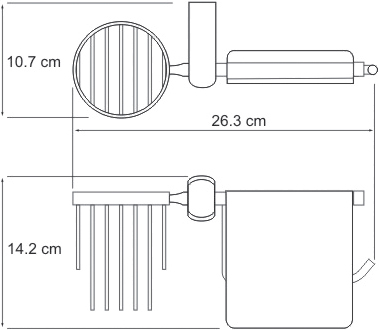 Держатель туалетной бумаги Wasserkraft Berkel K-6859 с держателем освежителя воздуха