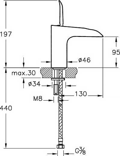 Смеситель VitrA T4 A42475EXP для раковины
