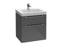 Тумба под раковину Villeroy&Boch Subway 2.0  цвет-серый глянцевый A90910FP hog2