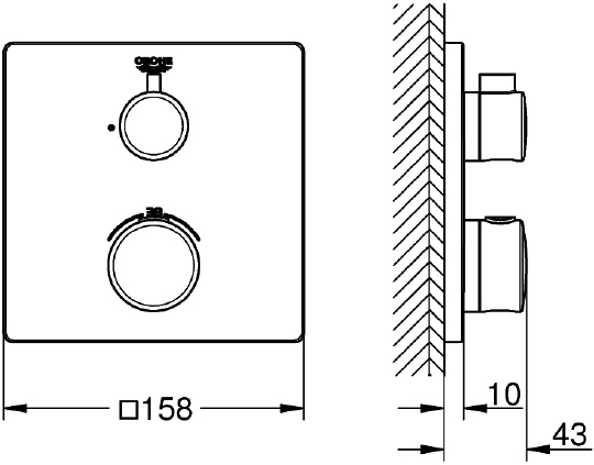 Термостат Grohe Grohtherm 24078000 для душа Термостат Grohe Grohtherm 24078000 для душа