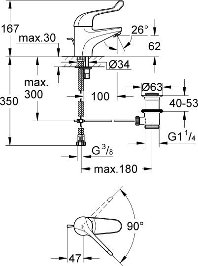 Смеситель Grohe Euroeco Special 32788000 для раковины