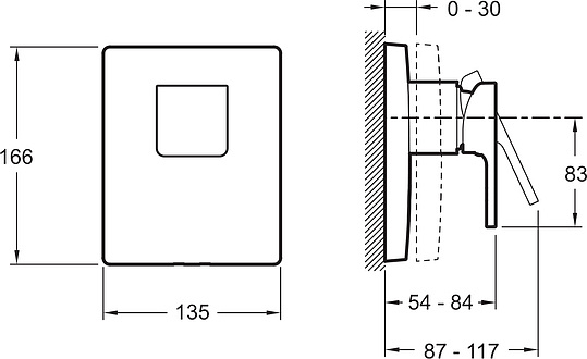 Смеситель Jacob Delafon Strayt E98632-CP для душа