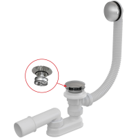Сифон для ванны AlcaPlast A504CKM-120