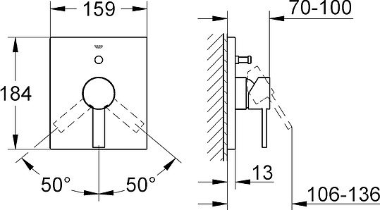 Смеситель Grohe Allure 19315000 для ванны с душем