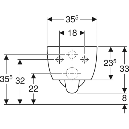 Унитаз Geberit iCon безободковый материал-керамика, цвет-белый глянцевый 204060000