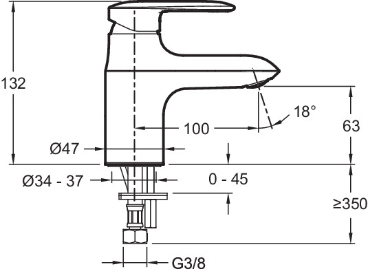 Смеситель для раковины Jacob Delafon KUMIN E99984-CP