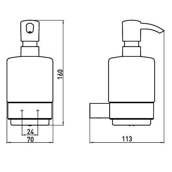 Дозатор для жидкого мыла Emco Loft одинарный  0521 016 00 Дозатор для жидкого мыла Emco Loft одинарный  0521 016 00