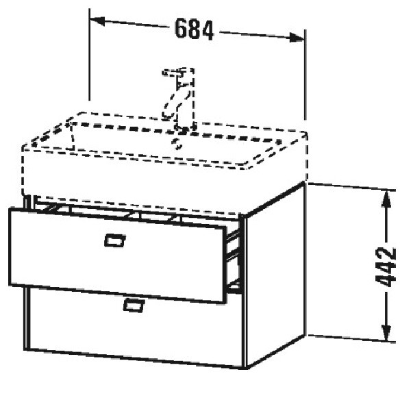 Тумба под раковину Duravit Brioso  цвет-серо-коричневый BR415409191 hog2