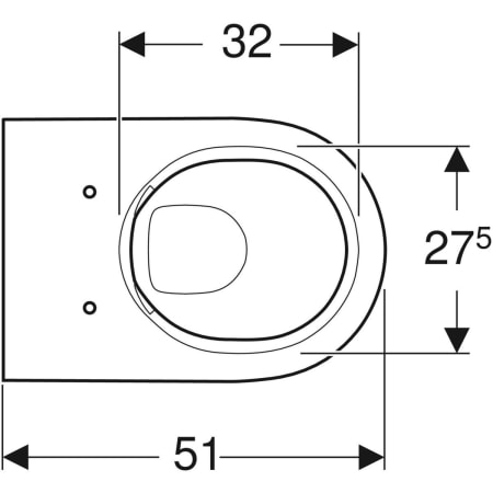 Унитаз Geberit Acanto безободковый материал-керамика, цвет-белый глянцевый 500.600.01.2