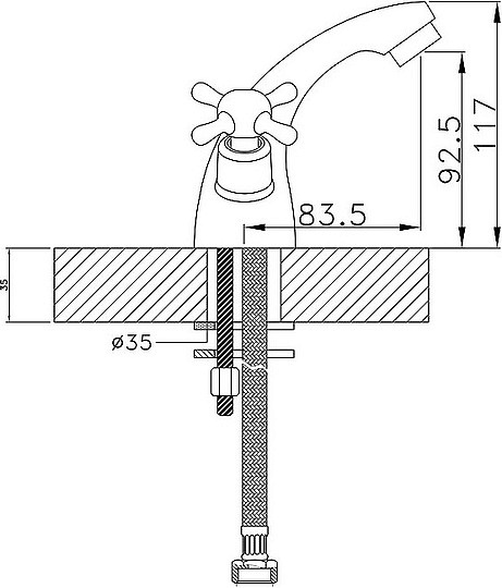 Смеситель Rossinka H H02-61 для раковины