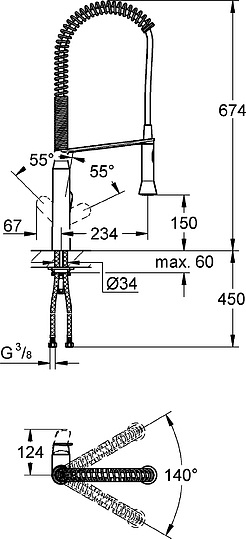 Смеситель Grohe K7 32950DC0 для кухонной мойки