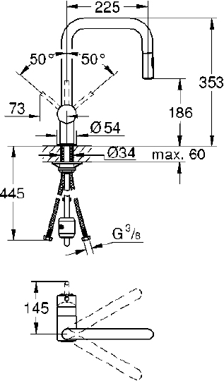 Смеситель Grohe Minta 32322DC2 для кухонной мойки