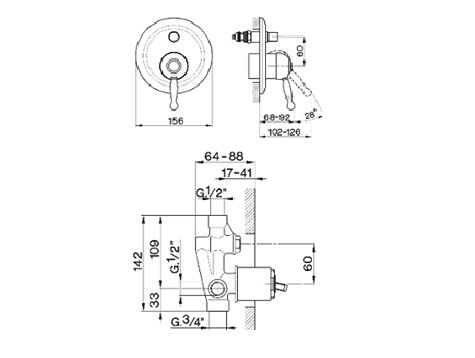 Смеситель для душа Cisal Arcana Empress  EM 00210 0 21 hog