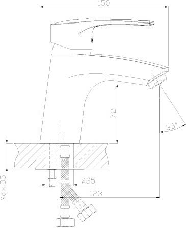 Смеситель Rossinka T T40-11 для раковины