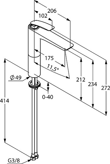 Смеситель Kludi Balance 522969175 для раковины