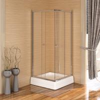 Душевой угол 80 ЛЮКС (квадрат), стеклянные шторки прозрачные, поддон 1-03-2-0-0-0070