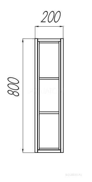 Модуль для зеркала Брук 20 открытый дуб латте 1A200903BCDL0 Aquaton