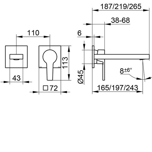 Смеситель для раковины Keuco Edition 11, 51116010202