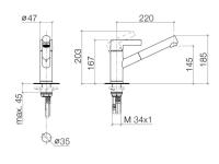 Смеситель для кухни Dornbracht Eno  33.840.760.06 hog1