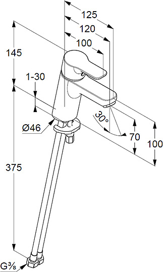 Смеситель Kludi Pure&Easy 370289165 для раковины