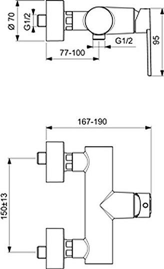 Смеситель Ideal Standard IdealSmart B0464AA для душа Смеситель Ideal Standard IdealSmart B0464AA для душа