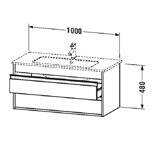 Тумба под раковину Duravit Ketho  цвет-орех натуральный KT643007979 hog2