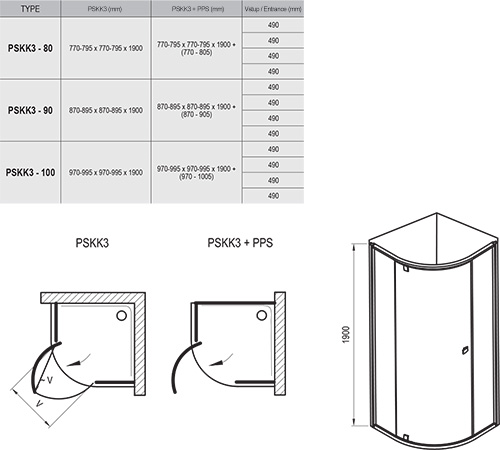 Душевой уголок RAVAK PIVOT PSKK3-80 белый + Транспарент 37644100Z1 Душевой уголок RAVAK PIVOT PSKK3-80 белый + Транспарент 37644100Z1