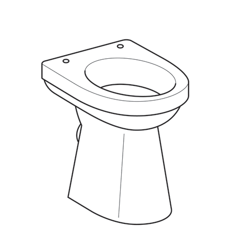 Унитаз напольный Geberit Renova Comfort, высота чаши 49 см, горизонтальный выпуск  218520000