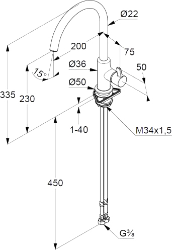 Смеситель Kludi Bingo Star XS 468030578 для кухонной мойки