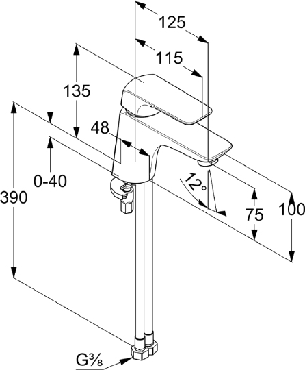 Смеситель Kludi Ameo 410280575 для раковины