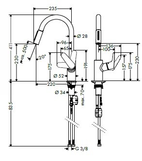 Смеситель для кухни Hansgrohe Focus  31815800 hog1