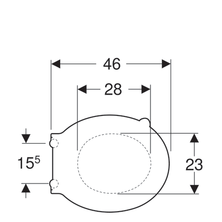 Сиденье с крышкой для унитаза Geberit Renova Comfort, крепление снизу, цвет белый 572850000