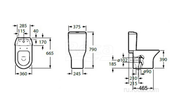 Чаша Roca Leon напольная 342649000