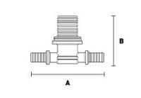 Тройник равносторонний O25 ELSEN, латунь EFA31.252525B