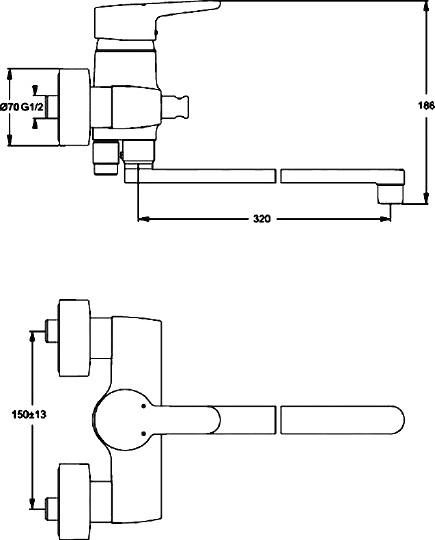 Смеситель Ideal Standard Connect Blue B9923AA универсальный