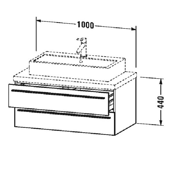 Тумба под раковину Duravit X-Large  цвет-белый глянцевый XL541902222 hog2