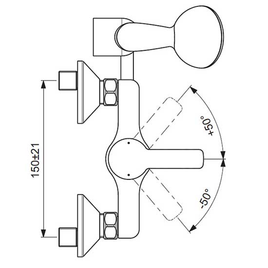 Смеситель Vidima Уно BA237AA для душа