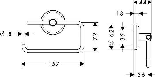 Держатель туалетной бумаги Hansgrohe Logis Classic 41626000