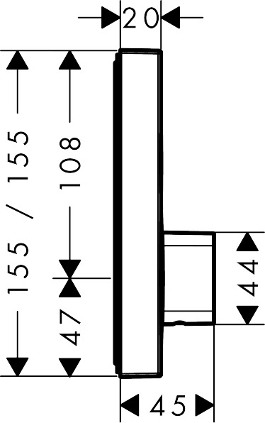 Смеситель для душа Hansgrohe ShowerSelect, внешняя часть, 15768000
