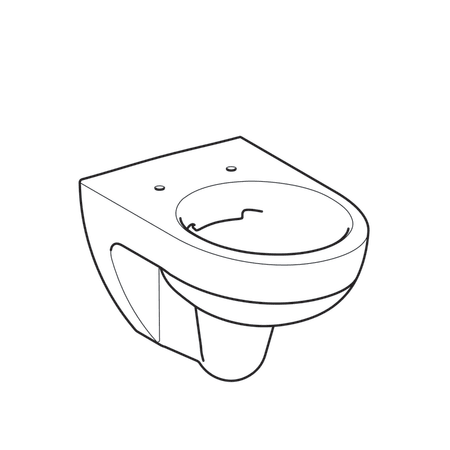 Унитаз Geberit Renova безободковый материал-керамика, цвет-белый глянцевый 203050000